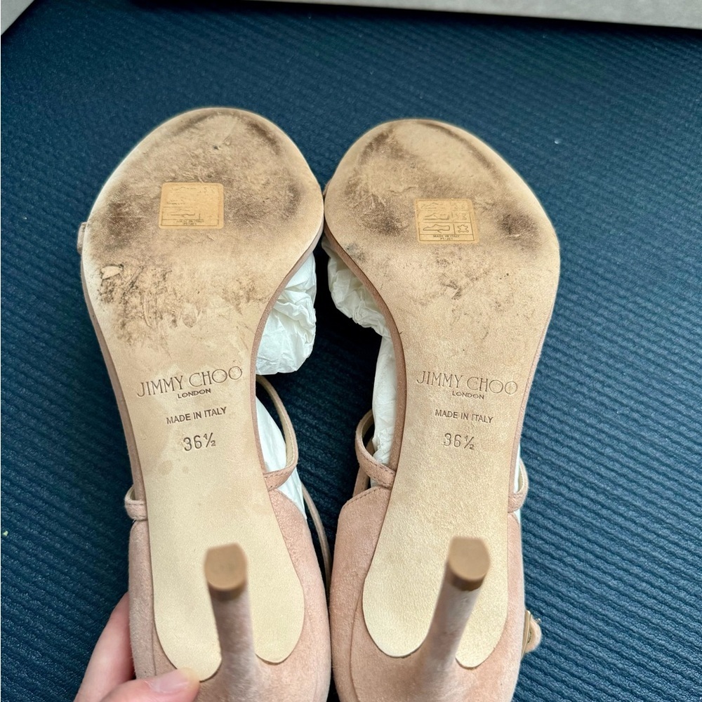 ๐ฌ๐ง Jimmy Choo Hesper 85 OSUE 028 Powder Pink 36 1/2 - Picture 5 of 5